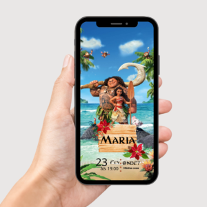 Convite Digital Interativo - Moana
